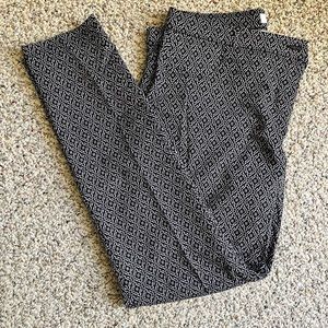 Black patterned dress pants